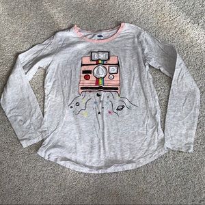 Girls Old Navy Camera Long Sleeve Shirt
